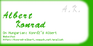 albert konrad business card